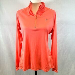 Old Navy Active bright orange long sleeve 1/4 zip pullover active top large